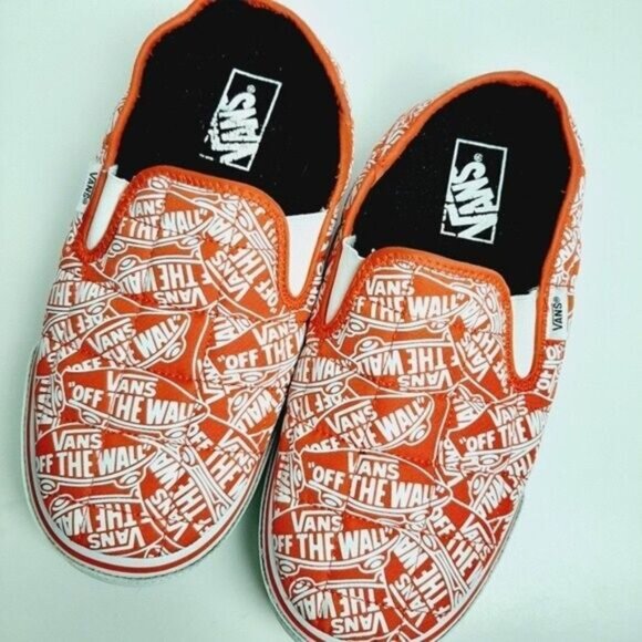 VANS / Slip-Er 2 Quilted Slipper Slip-on Sneaker Shoe Red & White Logo Sz 9.5 - Picture 13 of 16